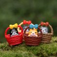 thumbnail image 3 of Mini Gatos Adornos Artesanía Micro Paisaje Jardín, Decoraciones Pastel 4 Piezas TUNC Sencillez, 3 of 5