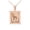 Rose, variant on 10k Yellow Gold Zodiac Sign Filigree Square Pendant Necklace Aries (16 Inches)