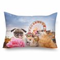 thumbnail image 1 of GCKG Three Dogs Eating Pink Candy Cute Animal Pillow Cases Pillowcase 20x30 inches, 1 of 4