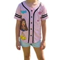 thumbnail image 4 of Bratz Girls Baseball Jersey Shirt, Button-Down Mesh Graphic Top, Youth Sizes 716, 4 of 7