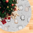 thumbnail image 5 of FMSHPON Cute Cat Xmas Christmas Tree Skirt Stand Mat for Holiday Party Decoration Indoor Outdoor 48 inches, 5 of 6