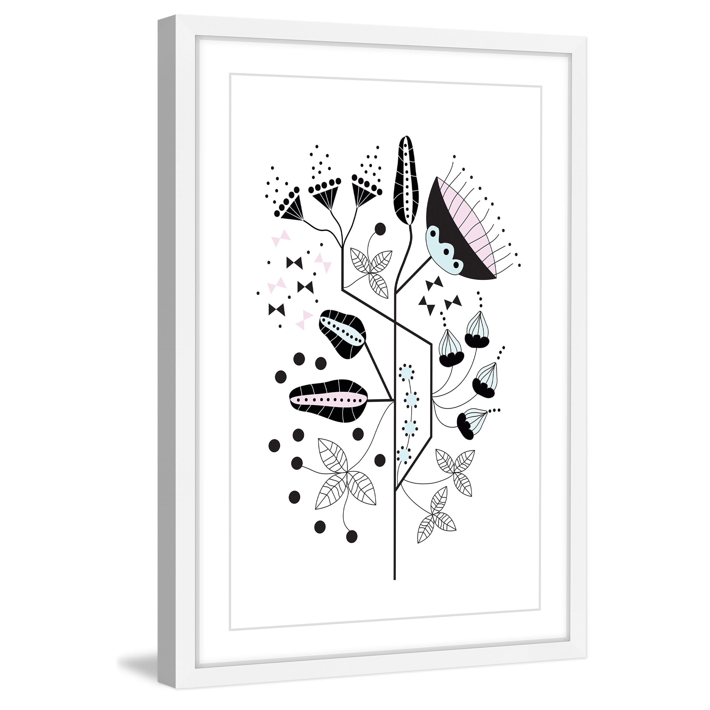 Marmont Hill "Geo Floral" by Katarina Snygg Framed Painting Print