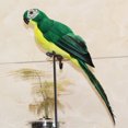 thumbnail image 2 of Fake Parrot Ornament, Realistic Artificial Birds, Blue Artificial Parrot with Lifelike Feathered, 1Pcs Fake Shoulder Parrot Decor Model, Decoration Craft Model Green 9.8x1.9 In, 2 of 4