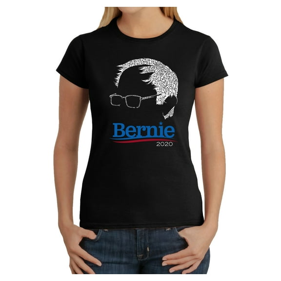 LA Pop Art Women's Word Art T-Shirt - Bernie Sanders 2020