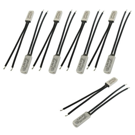 10Pcs Bimetal Temperature Control Switch Thermostat 45C N.O TLRS9700 Black