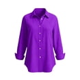 thumbnail image 5 of Samdudou Fall Clothes for Women Long Sleeve Gingham Plaid Shirts Button Up Checkered Blouse Classic Vintage Pattern Work Apparel, 5 of 6