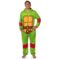 thumbnail image 2 of Teenage Mutant Ninja Turtles Mens' Adult Hooded Union Suit TMNT Character 1PC Costume Sleep Pajama Lounge, 2 of 7