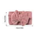 thumbnail image 3 of Wuxian Toddler Baby Girls Headband Solid Color Soft Headwrap Cute Bow Elastic Hairbands Photography Travel Party Birthday Wedding Fashionable Hair Accessories 3 Pcs Sets,Grey,0-36 Months, 3 of 4