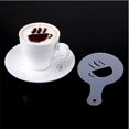 thumbnail image 3 of 16 plantillas creativas y agradables para barista de café, molde de plástico para tirar de flores (3 juegos, plateado), 3 of 5
