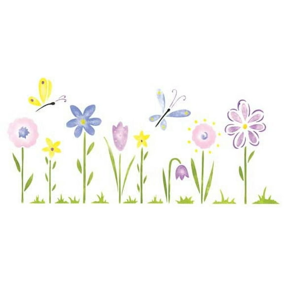 Whimsical Flowers Wall Stencil SKU #3461 by Designer Stencils