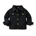 thumbnail image 1 of Veste en Jean à Boutons pour Bébé Enfant Garçon Fille, Veste en Denim pour 3 m-6 T, Printemps Automne, Décontractée, à Manches Longues, Veste en Denim Unisexe, 1 of 5