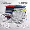 thumbnail image 7 of SOCKS'NBULK 24 Pack Mens Adult Crewneck Fleece Lined Pullover Sweatshirt Bulk, Mixed Assorted, Wholesale Donation Homeless (Large), 7 of 7