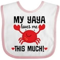 thumbnail image 3 of Inktastic Yaya Loves Me Grandson Boys or Girls Baby Bib, 3 of 4