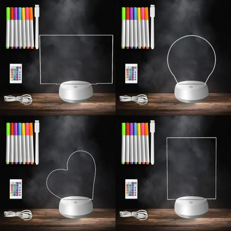 

DUFDIEJ Write Text Draw pattern Handwriting Night Light Battery Power Blank Acrylic Led Writing Board Mark Pen Color Changing Lamp Decor