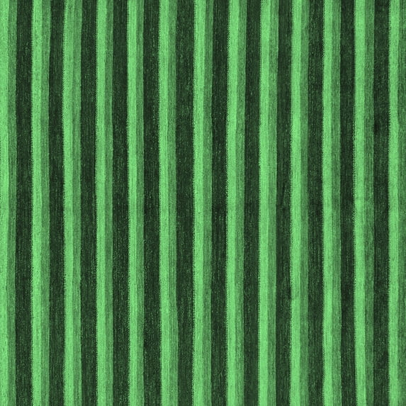 Ahgly Company Indoor Square Abstract Emerald Green Modern Area Rugs, 6' Square