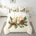thumbnail image 2 of Castle Fairy Teenagers Pinecone Berry 7 Pieces Bedding Comforter Set,Merry Christmas Full Bedding Set Lightweight,Festival Xmas Fitted Sheet Flat Sheet,Super Cozy Room Decor, 2 of 8