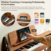 TERENCE P37 Digital Piano 88 Key Weighted Keyboard, Full-Size Keyboard Piano for Beginners, Electric Piano with Stand