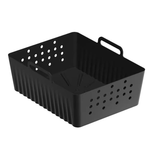 2Pcs Double-Layer Airfryer Silicones Accessories Set- and Gray Optional Improve Cooking Efficiency Healthys Materials Easy to Demould