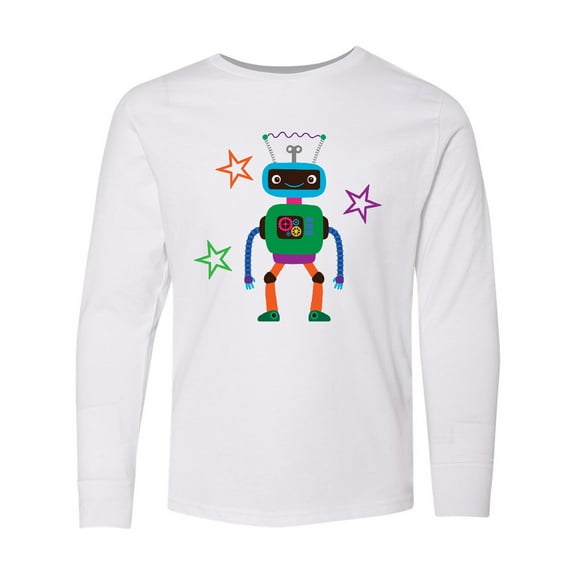 Inktastic Funny Robotics Team Robot Long Sleeve Youth T-Shirt
