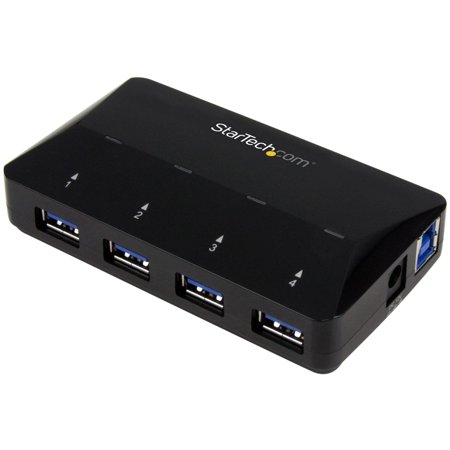 UPC: 0065030861700 | StarTech.com 4-Port USB 3.0 Hub plus Dedicated Charging Port  5Gbps  1 x 2.4A Port  Desktop USB Hub and Fast-Charging Station