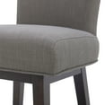 thumbnail image 4 of CHITA 26 in Upholstered Swivel Counter Bar Stools with Back&Wood Legs Set of 2, Fabric in Flint Gray, 4 of 8