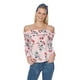 thumbnail image 1 of Blusa Mujer Casual Floreada Hombros descubiertos Manga larga Rosa Palassi 3631, 1 of 7