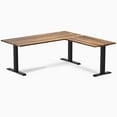 thumbnail image 2 of Desky Zero Hardwood L-Shape Office Desk - Pheasantwood / 72 X 30 X 70 X 24 Inches / Gray, 2 of 7