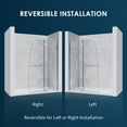 thumbnail image 3 of Sunny Shower 45 in.W x 72 in.H Hinged Frameless Shower Door with 1/4 inch Clear Tempered Glass, 3 of 10