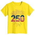 thumbnail image 5 of CAICJ98 Vintage 250 Years American 1776-2026 250th Birthday USA Boy Girl Tshirt (Yellow,13-14 Years), 5 of 5