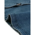 thumbnail image 5 of DARING DIVA 3/4 Sleeve Button Down Denim Shirt Dress M Blue, 5 of 6