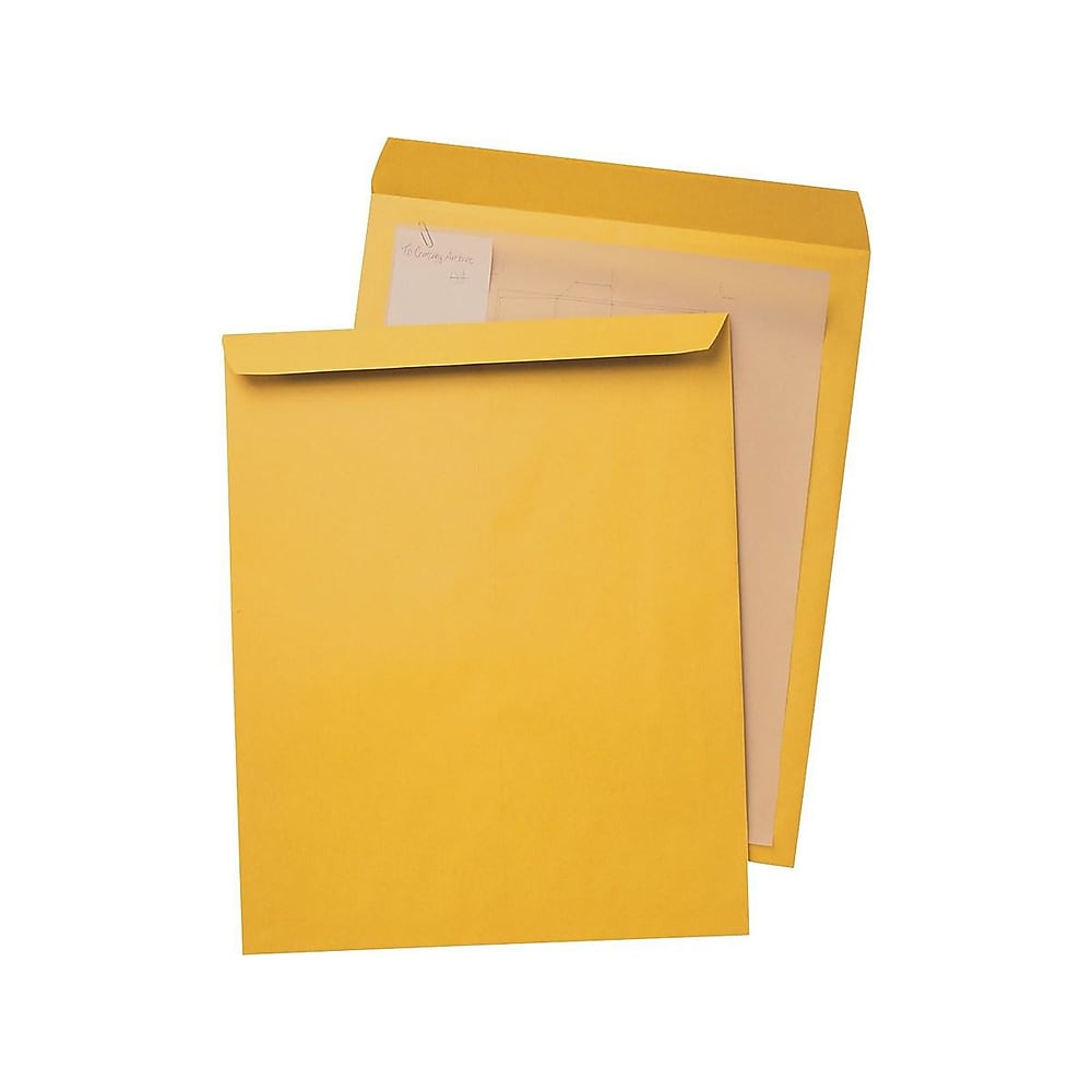 Staples Ungummed Brown Kraft Jumbo Catalog Envelopes 18" x 23" 25/BX