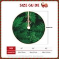 Lukts Green Leave Fern print color life Christmas Tree Skirt, Winter