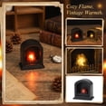 thumbnail image 2 of Tabletop Fireplace Small Electric Fireplace Black Mini Mantel Decor Ambient Lighting Lamp for Living Room Cozy Black Home Decor Accent Light for Indoor Desk 1 Piece, 2 of 8