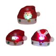 thumbnail image 2 of DAMAI Venta al por mayor Navidad niños adultos sombreros con luces LED Santa Claus copo de nieve alce blanco rojo Navidad sombrero suministros, 2 of 3