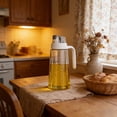 thumbnail image 4 of Yhmxh Utensilios de cocina Botella dispensadora de aceite de oliva, de vidrio a prueba de fugas, con asa antideslizante, automática, con tapón, para cocina, 630 ml Muebles para cocina, 4 of 6