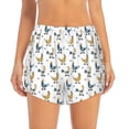 thumbnail image 4 of Lsque Farm Roosters Printed Women's Running Shorts with Liner Pockets,Elastic Quick Dry Workout Athletic Gym Yoga Shorts,Womens High Waist Shorts-Medium, 4 of 9