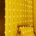 thumbnail image 3 of Cortina de luz solar en cascada para exteriores, 3 x 2 m, 3 x 3 m, luz de cascada navideña, cortina de ventana solar, luz de carámbano para decoración navideña, 3 of 4