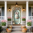 thumbnail image 5 of A Easter Door Curtain, Hanging Fabric Decoration With Easter Egg Rabbit Pattern And Polyester Material, For Holiday Party, Store Display, Wall Backdrop 35.43X70.87In 0.24Lb, 5 of 7