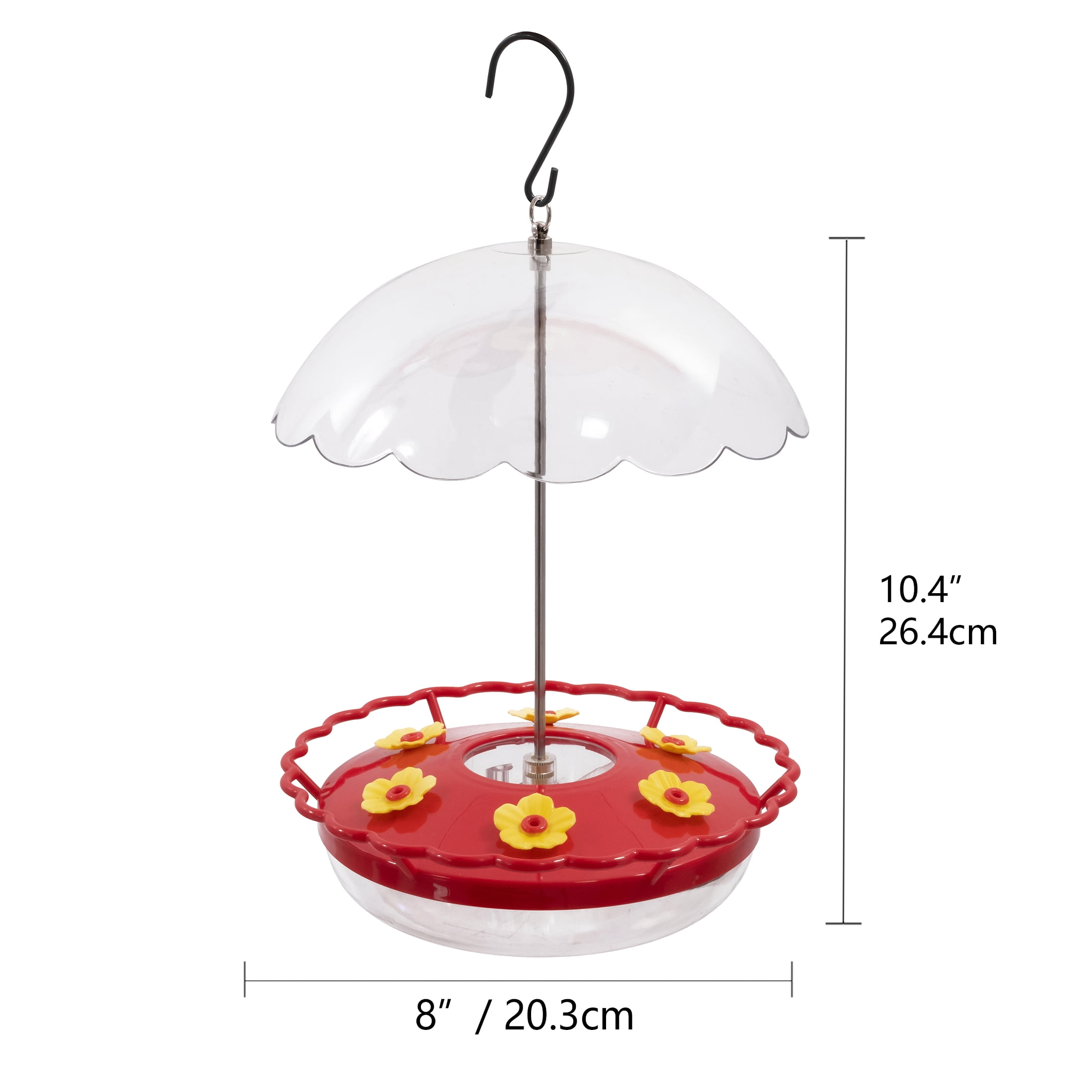 Vibrant Life Plastic Hummingbird Saucer with Rainproof Dome Feeder
