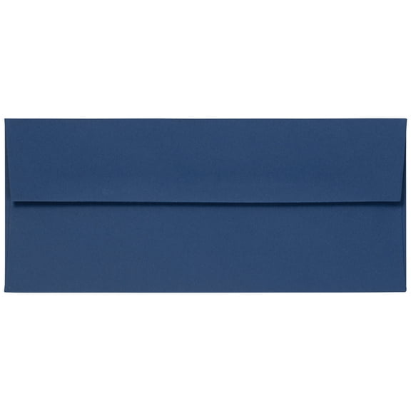 JAM Paper & Envelope No. 10 Envelopes, 4 1/8 x 9 1/2, Dark Blue, 1000/Carton
