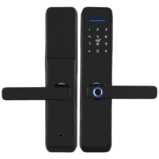 Cerradura inteligente Bling Bling con control remoto y manija electrónica para puerta con WiFi