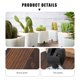 thumbnail image 5 of Jardinera de madera Jardinera rodante de madera Soportes de madera Maceta resistente Maceta redonda Transportadora de macetas Carretilla circular Carro para macetas Bandeja Posavasos, 5 of 6