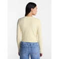 thumbnail image 4 of No Boundaries Cable Knit Crewneck Cardigan, Women's XXS-4X, 4 of 6