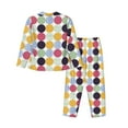 thumbnail image 2 of Uemuo Polka Dot Pattern Womens Pajama Sets,PJ Set for Women,Pajamas for Women Logo,Long Sleeve Pajama Set for Women,Soft Long Sleeve Top With Pants-X-Large, 2 of 9
