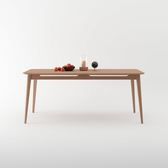 Crafters and Weavers 86.75" Isabella Mid century Dining Table - American Oak