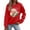 Red, variant on Cadancy Christmas Sweatshirts for Women Funny Santa Graphic Crew Neck Pullover Tops Xmas Holiday Loose Long Sleeve Shirts Winter Vintage Fashion Outfits 2025