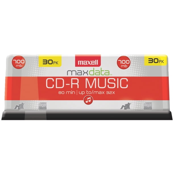 Maxell Cd R Single maxell 700MB 32X CD-R single spindle of 30 Packs 32x CD-R Digital Audio ...