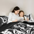 thumbnail image 5 of jejeloiu Gothic Moth Bedding Comforter Set,Vintage Damask Flowers Twin Comforter Sets,Bohemian Theme Bedding Set For Kids,Microfiber Bedroom Decor Reversible,2pcs, 5 of 8