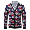 thumbnail image 4 of Mens SpringSummer Thin Printed Large Pocket Knit Cardigan Sweater Jacket, 4 of 6