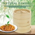 thumbnail image 3 of MasteelfCA 1 Set Handmade Bamboo Steamer Cooking Tool Kitchen Food Steamer with Lid, 3 of 7